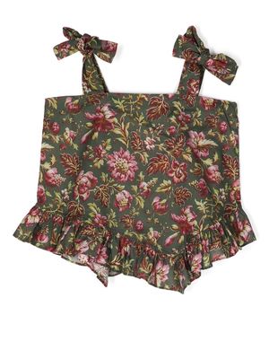 By Walid x Kindred floral-print sleeveless top - Green