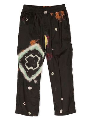 By Walid x Kindred graphic-print detail trousers - Black