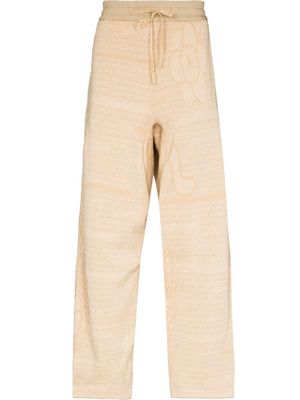 BYBORRE Bulky knitted track pants - Neutrals
