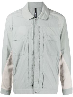 BYBORRE button-down panelled jacket - Green