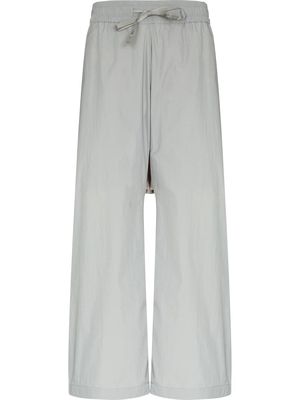 BYBORRE drop-crotch cropped track pants - Grey
