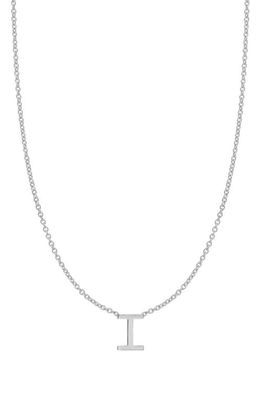 BYCHARI Initial Pendant Necklace in 14K White Gold-I 