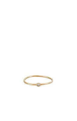 BYCHARI Lili Diamond Ring in Metallic Gold