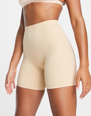 Bye Bra invisible mid waist shaping shorts in beige-Neutral