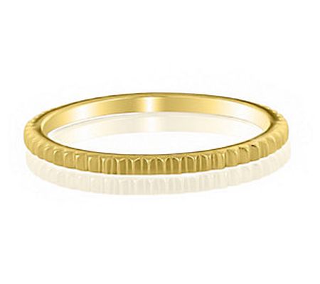 ByGOLDGIRL x QVC Textured Band Ring, 14K Gold