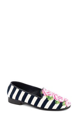 ByPaige BY PAIGE Floral Stripe Needlepoint Mule in Roses/Stripe