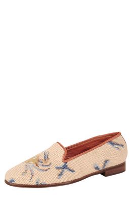 ByPaige BY PAIGE Needlepoint Crab Flat in Tan