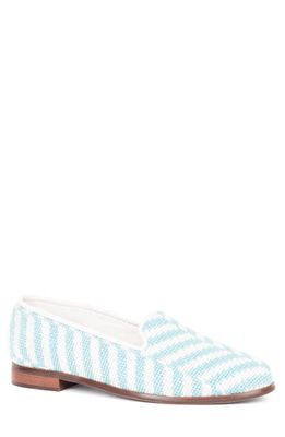 ByPaige BY PAIGE Needlepoint Herringbone Flat in Aqua