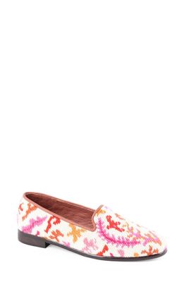 ByPaige Coral Reef Needlepoint Loafer in Pink/Orange