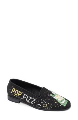 ByPaige Needlepoint Champagne Flat in Black
