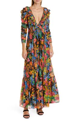 byTiMo Floral Georgette Maxi Dress in Night Blossom
