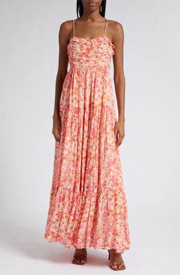 byTiMo Floral Georgette Maxi Dress in Pink Blossom