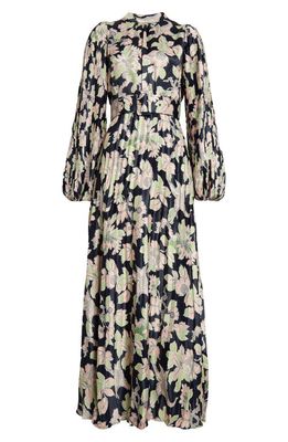 byTiMo Floral Long Sleeve Maxi Dress in Birds