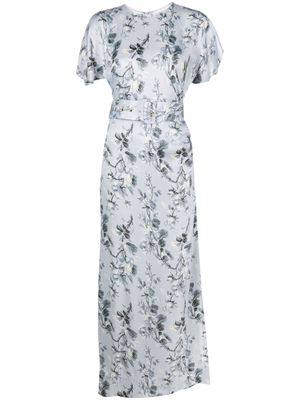byTiMo floral-print belted maxi dress - Blue