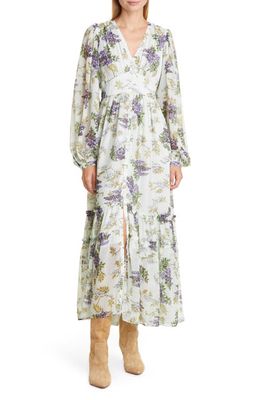 byTiMo Floral Print Long Sleeve Dress in Wallpaper