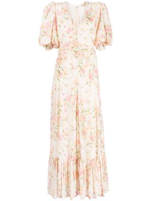 byTiMo Georgette floral-print dress - Neutrals