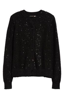 byTiMo Glitter Knit Mohair Blend Jacket in Black
