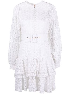 byTiMo lace-crochet mini dress - White
