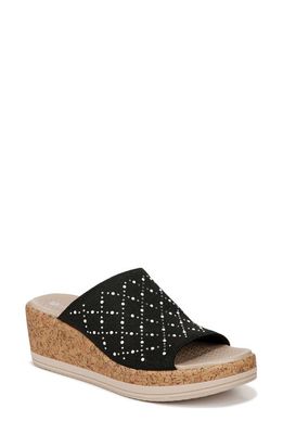 BZees Royal Wedge Sandal in Black