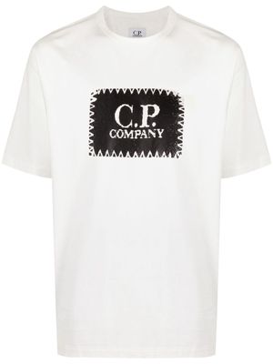 C.P. Company 30/1 logo-print cotton T-shirt - White