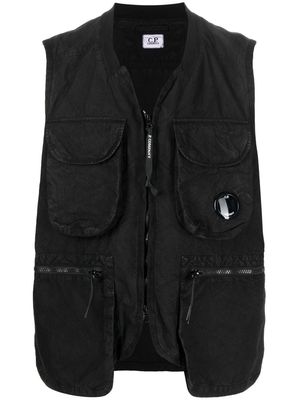 C.P. Company Ba-Tic flap pocket vest - Black