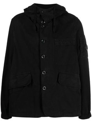 C.P. Company button-up hooded jacket - Black