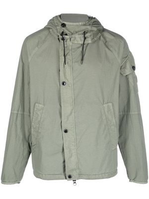 C.P. Company buttoned hooded lightweight jacket - Green