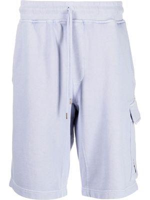 C.P. Company cargo-pocket cotton track shorts - Blue