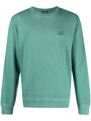 C.P. Company chest embroidered-logo sweatshirt - Green