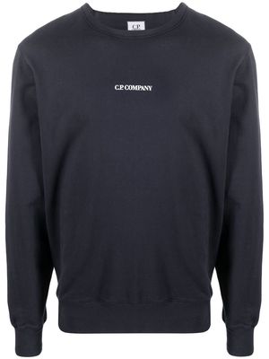 C.P. Company chest-logo crew-neck sweatshirt - Blue