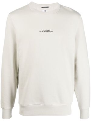 C.P. Company chest-logo crew-neck sweatshirt - Neutrals