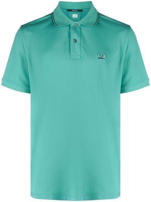 C.P. Company chest logo-patch polo shirt - Green