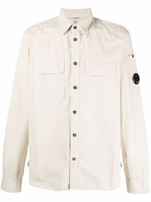 C.P. Company chest-pocket long-sleeve shirt - Neutrals