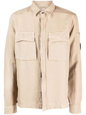 C.P. Company chest-pocket long-sleeved shirt - Neutrals