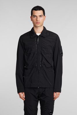 C.P. Company Chrome R Casual Jacket In Black Polyamide