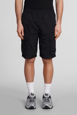 C.P. Company Chrome R Shorts In Black Polyamide