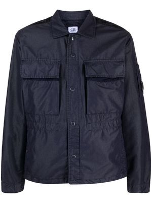C.P. Company contrasting-panel detailed shirt jacket - Blue