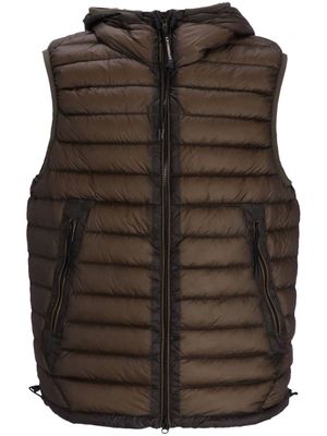 C.P. Company D.D. Shell hooded quilted gilet - Brown