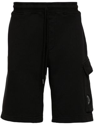 C.P. Company Diagonal cotton track shorts - Black