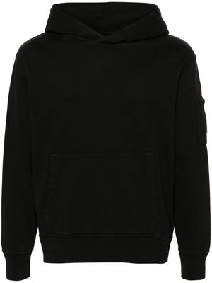 C.P. Company Diagonal Fleece cotton hoodie - Black