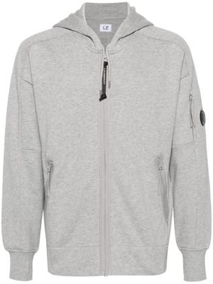 C.P. Company Diagonal Raised zipped cotton hoodie - Grey