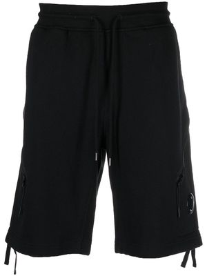 C.P. Company drawstring-hem cotton shorts - Black