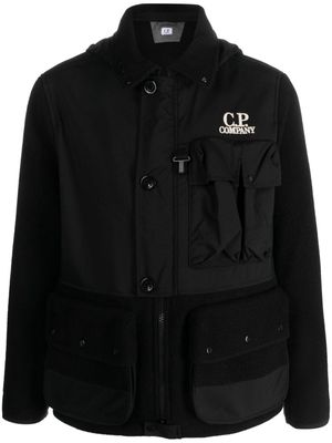 C.P. Company Duffel Mixed Goggle hooded jacket - Black