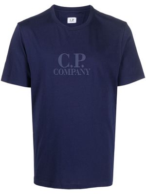 C.P. Company embossed-logo crew-neck T-shirt - Blue