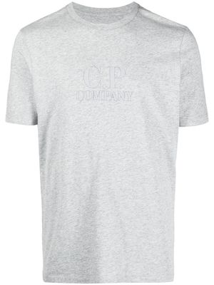 C.P. Company embossed-logo crew-neck T-shirt - Grey
