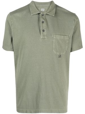 C.P. Company embroidered-logo cotton polo shirt - Green