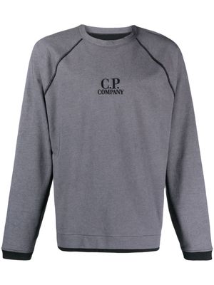 C.P. Company embroidered-logo cotton sweatshirt - Grey