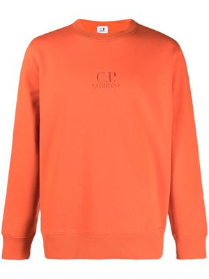 C.P. Company embroidered-logo cotton sweatshirt - Orange