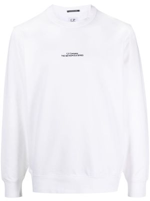 C.P. Company embroidered-logo detail sweatshirt - White