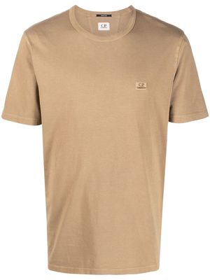 C.P. Company embroidered-logo detail T-shirt - Brown
